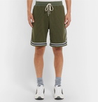 John Elliott - Contrast-Trimmed Cotton-Blend Corduroy Shorts - Men - Green