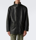 Auralee Reversible leather and wool jacket