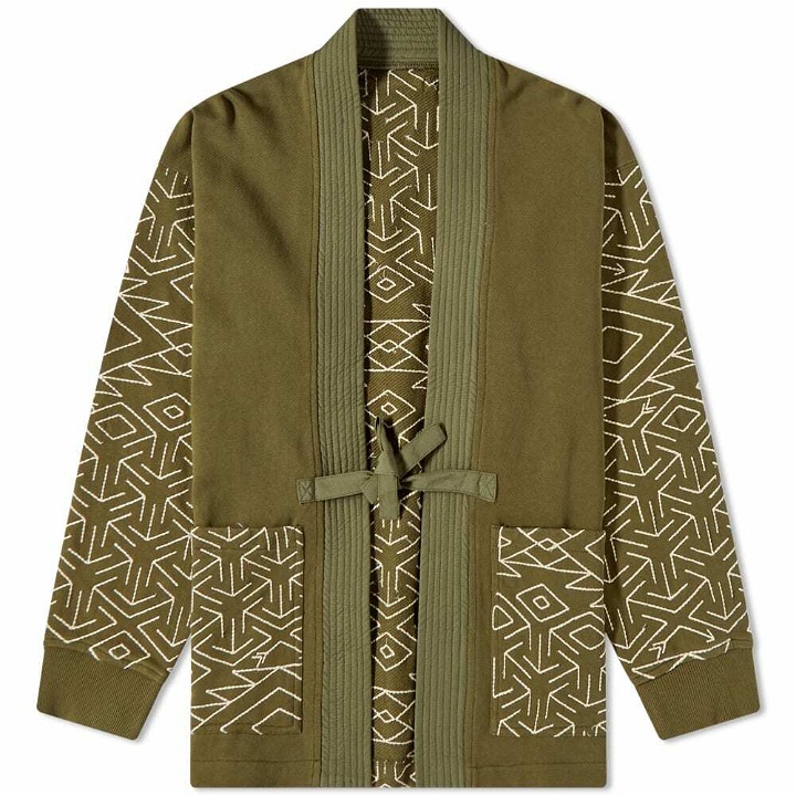 Photo: Maharishi Men's Samurai Embroidered Jersey Kimono in Olive