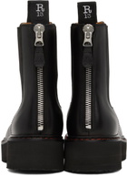 R13 Black Single Stack Chelsea Boots