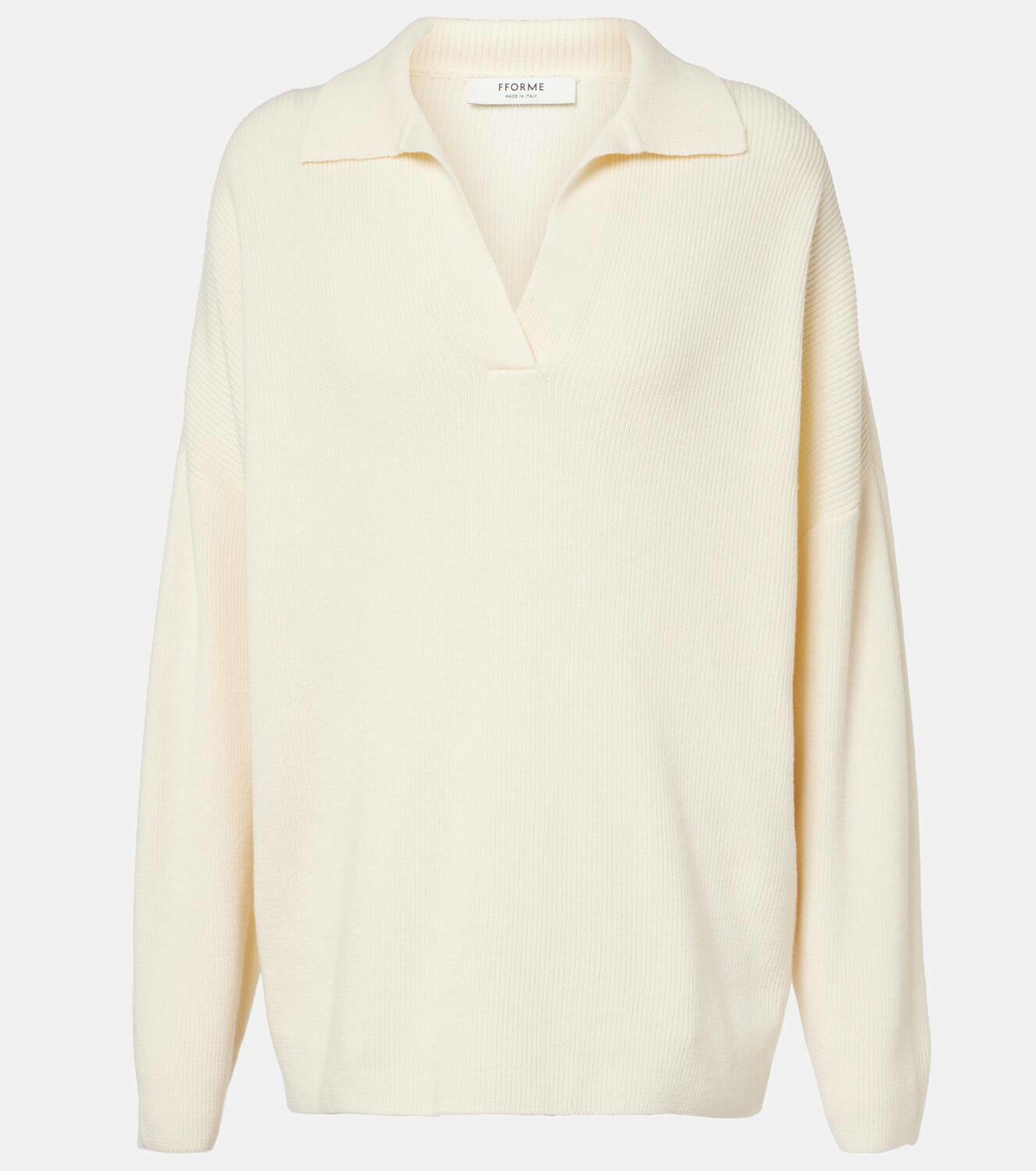 Fforme Louise wool and cashmere polo sweater