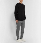 Dolce & Gabbana - Grey Tapered Shell-Trimmed Prince of Wales Checked Wool-Blend Drawstring Trousers - Gray
