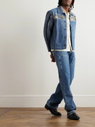 Kartik Research - Panelled Embellished Upcycled Denim Jacket - Blue