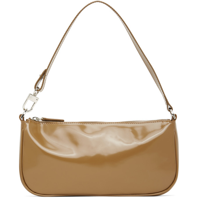 BY FAR Tan Patent Rachel Bag