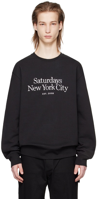 Photo: Saturdays NYC Black Bowery Miller Standard Sweatshirt