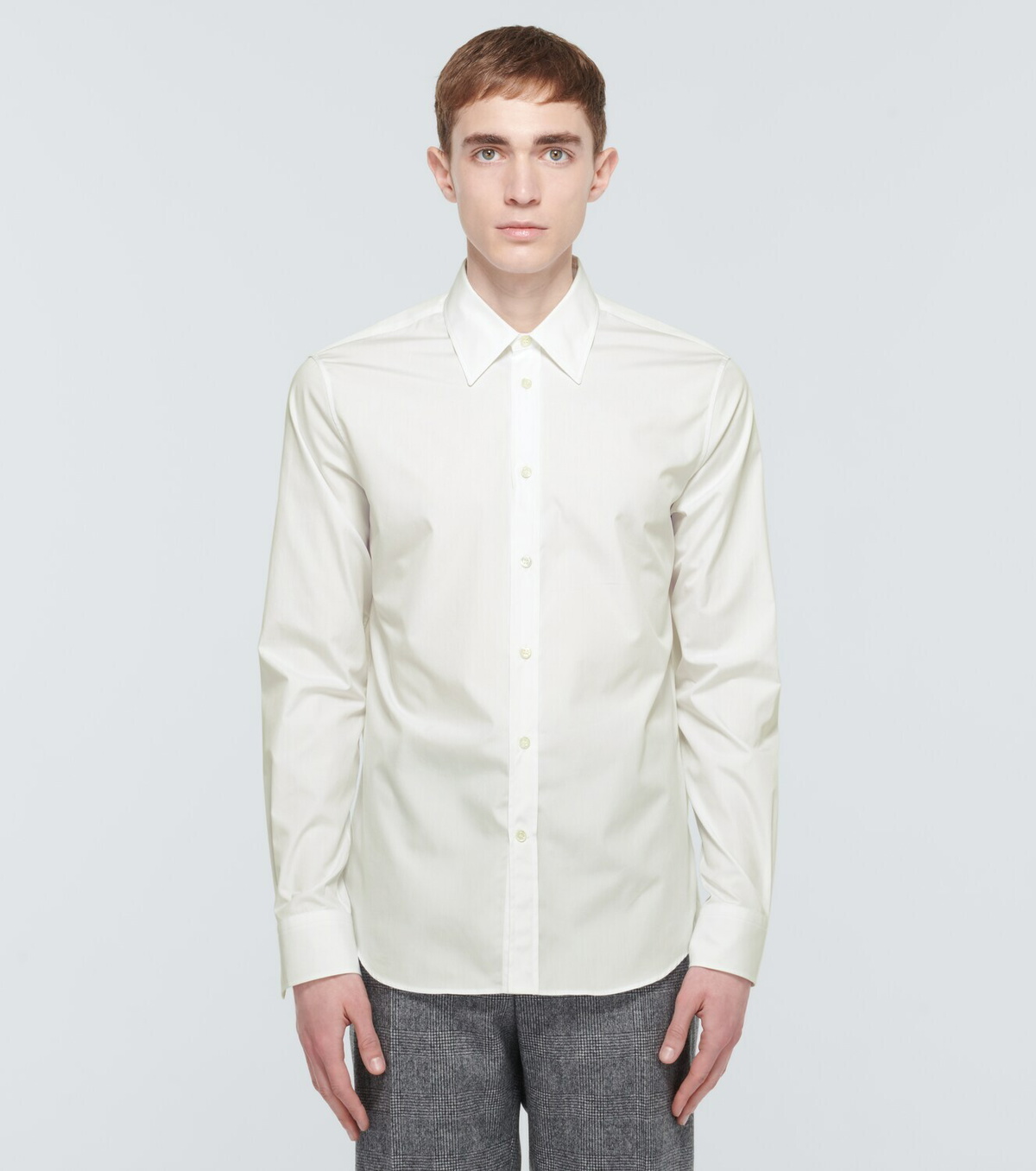 Alexander Mcqueen Long-sleeved Cotton Shirt Alexander Mcqueen