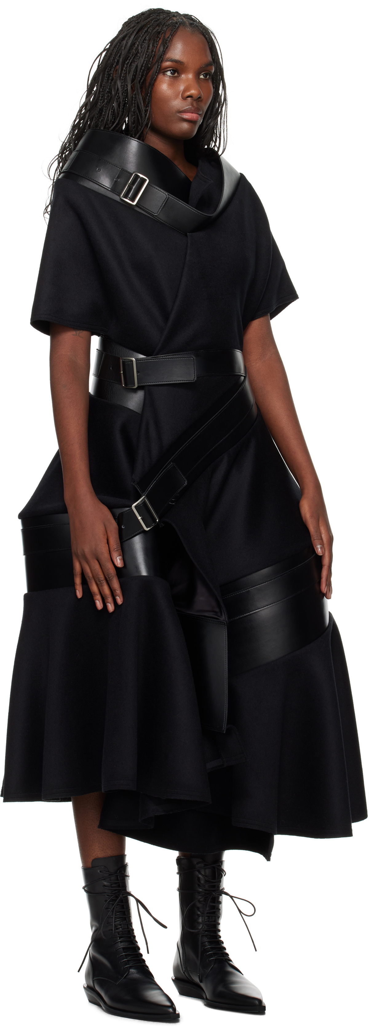 Junya Watanabe Black Belted Maxi Dress