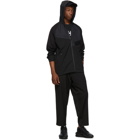 Y-3 Black Wool and Sateen Cropped Trousers