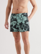 TOM FORD - Slim-Fit Short-Length Floral-Print Swim Shorts - Green