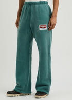 Cherry Los Angeles Logo-appliqué Cotton Sweatpants Green