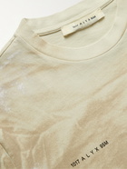 1017 ALYX 9SM - Distressed Printed Cotton-Jersey T-Shirt - Neutrals