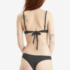 Fruity Booty Women's Carmen Bikini Top in Black/White