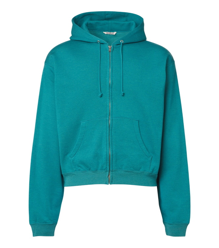 Photo: Auralee Cotton, wool, and silk zip-up hoodie