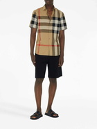 BURBERRY - Check Motif Cotton Shirt