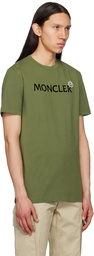 Moncler Khaki Flocked T-Shirt