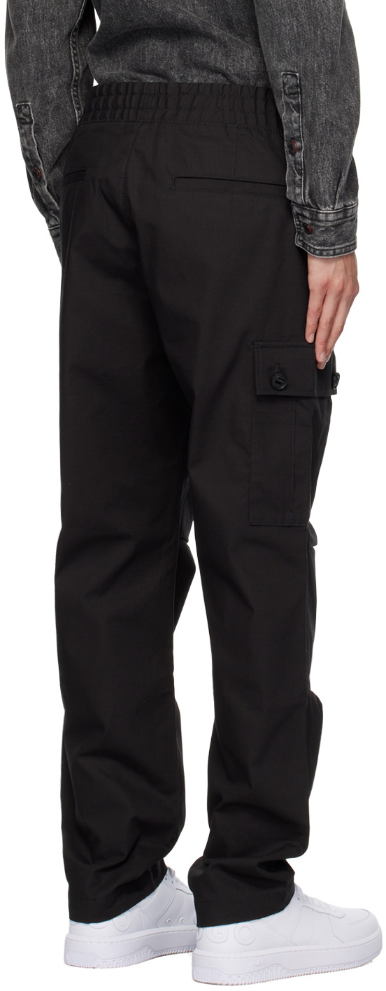 Hugo Black Pleated Cargo Pants