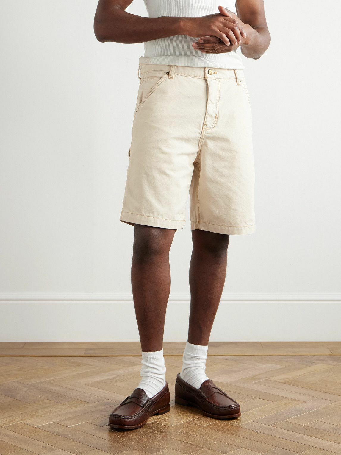 Cherry Los Angeles - Carpenter Straight-Leg Denim Shorts - Neutrals