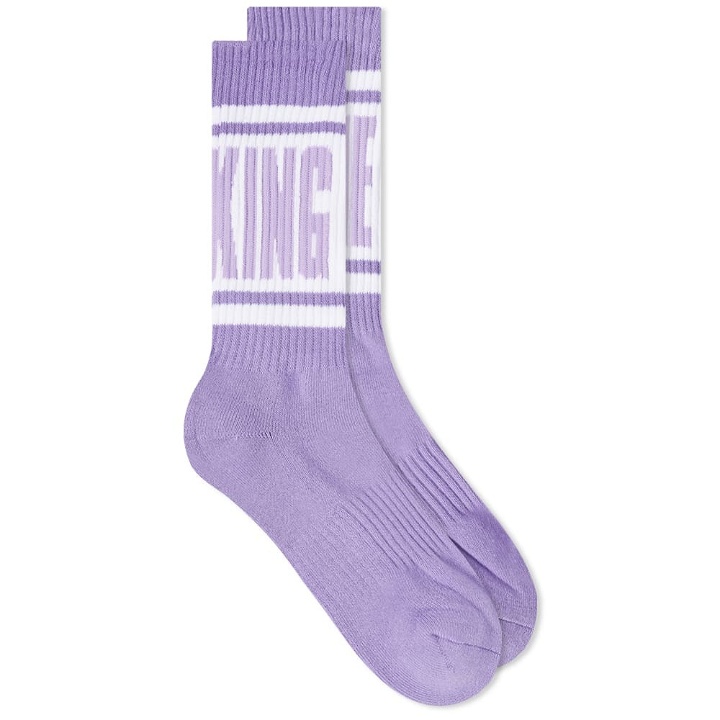 Photo: Fucking Awesome Men's Big Stripe Socks in Violet/White