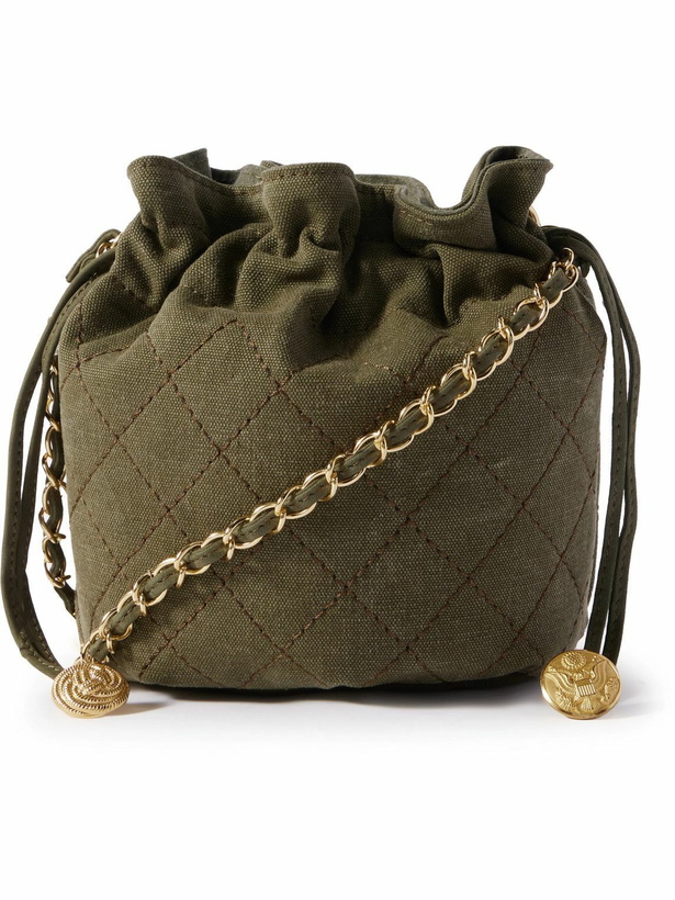 Photo: READYMADE - Embroidered Embellished Cotton-Canvas Messenger Bag