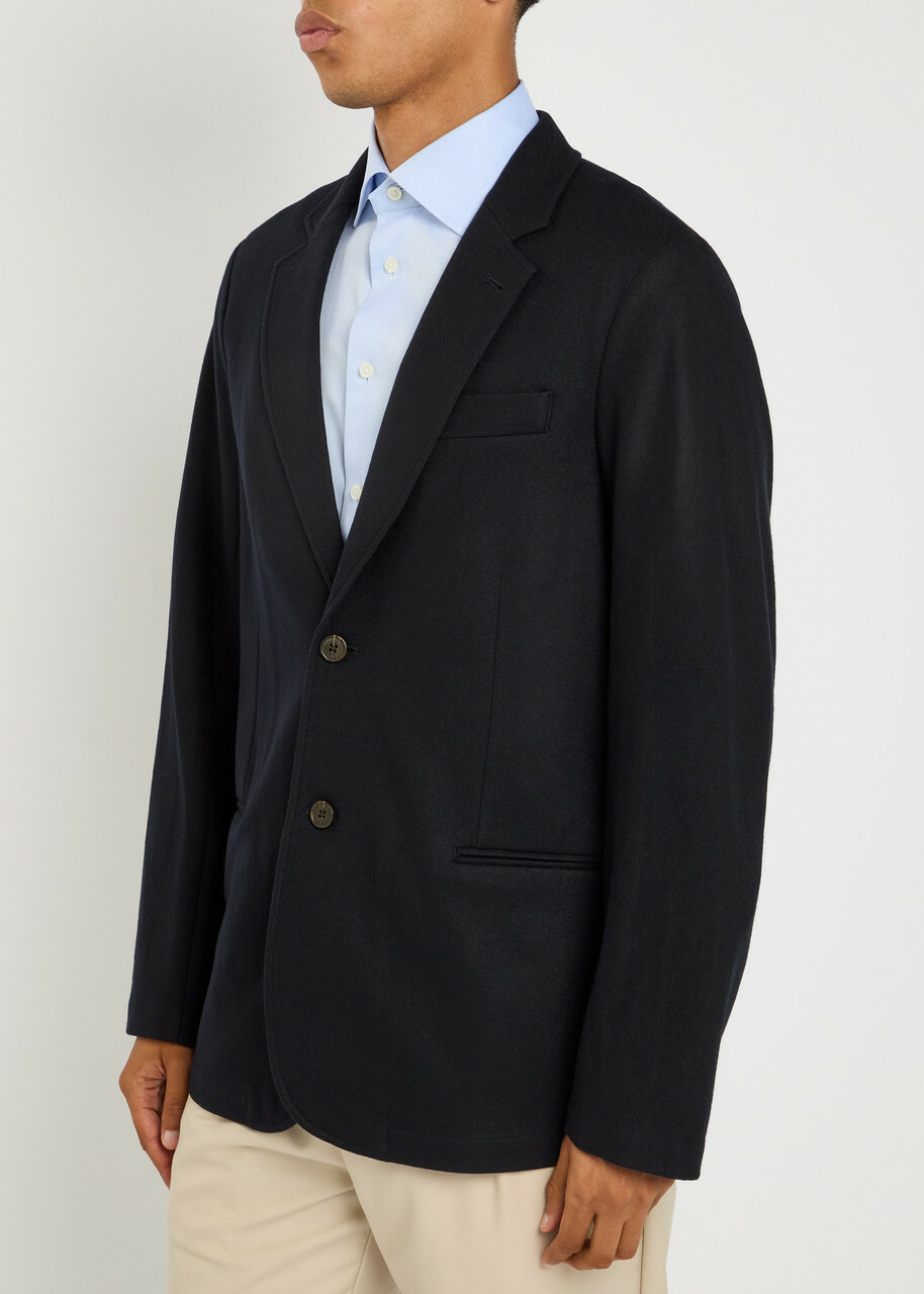 Emporio Armani Wool Blazer Navy