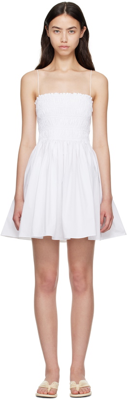 Photo: Matteau White Shirred Bodice Minidress