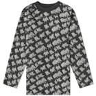 ERL Long Sleeve Logo Printed T-Shirt in Black