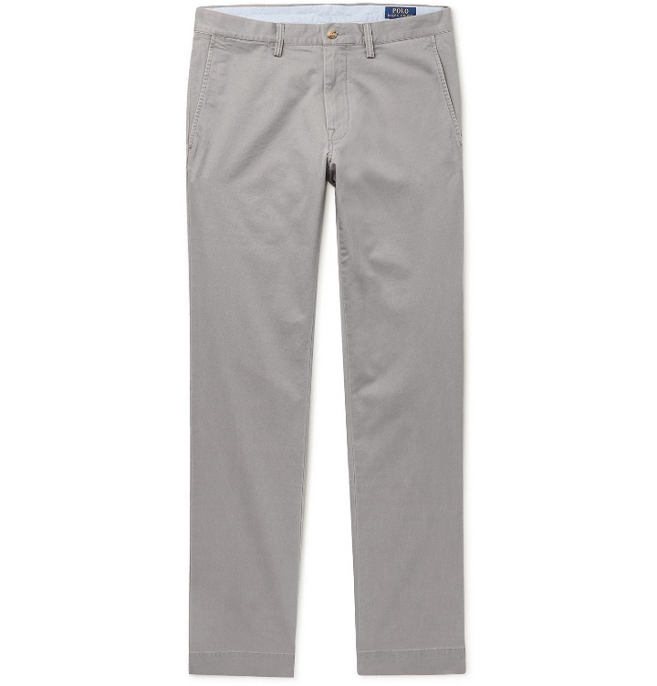 Photo: POLO RALPH LAUREN - Bedford Slim-Fit Stretch-Cotton Twill Chinos - Gray
