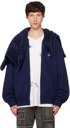 doublet Navy Onsen Towel Hoodie