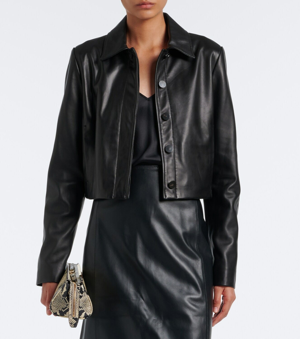 Vince Cropped leather jacket