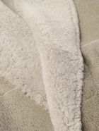 Fear of God - Logo-Appliquéd Shawl-Collar Shearling Jacket - Neutrals