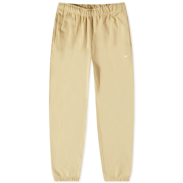 Photo: Nike Men's Solo Swoosh Fleece Pant in Team Gold/White