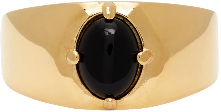 Photo: Ernest W. Baker Gold & Black Stone Ring