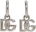 Dolce & Gabbana Silver Logo Hoop Earrings