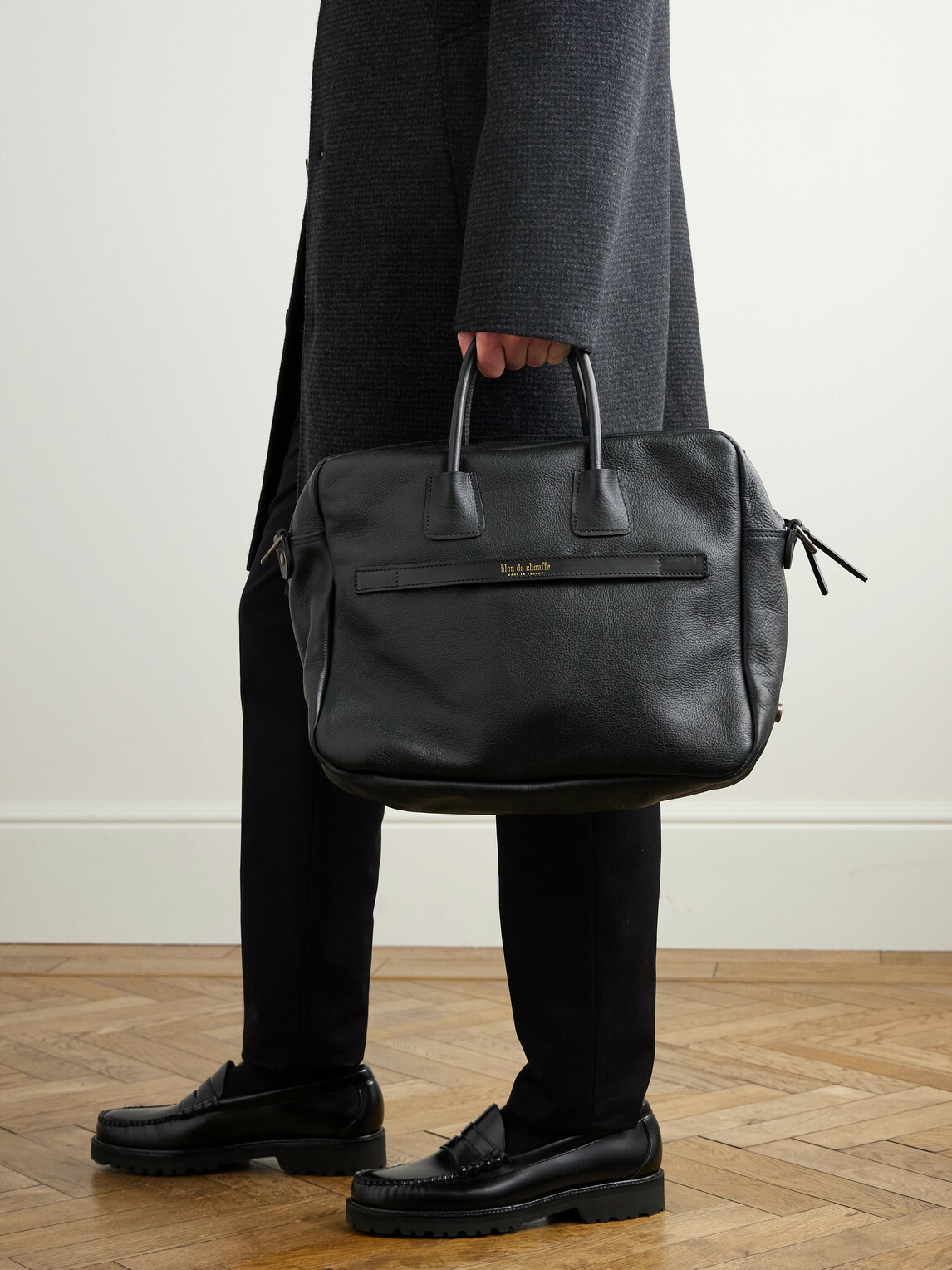 Bleu de Chauffe - Business Zeppo Full-Grain Leather Briefcase - Black