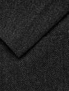 OrSlow - Herringbone Wool Harris Tweed Blazer - Black