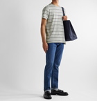 Club Monaco - Slim-Fit Striped Cotton-Jersey T-Shirt - Gray