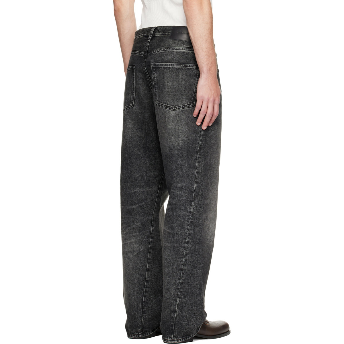 Sunflower Black Wide Twist Jeans