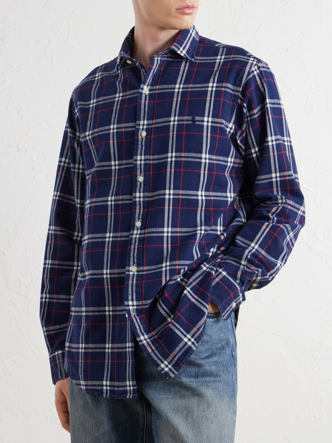Polo Ralph Lauren - Checked Cotton-Flannel Shirt - Blue