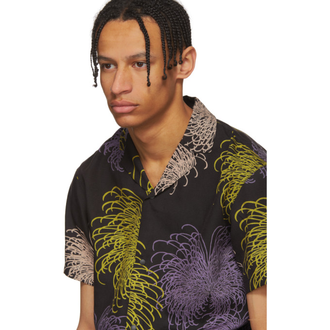 Sasquatchfabrix. Black Fireworks Notched Collar Shirt Sasquatchfabrix