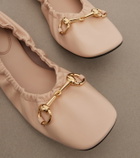 Gucci Prima Horsebit leather ballet flats