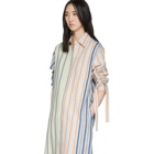 JW Anderson Multicolor Striped Gathered Sleeve Dress