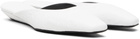 Loulou de Saison White Alix Ostrich-Effect Leather Mule Flats