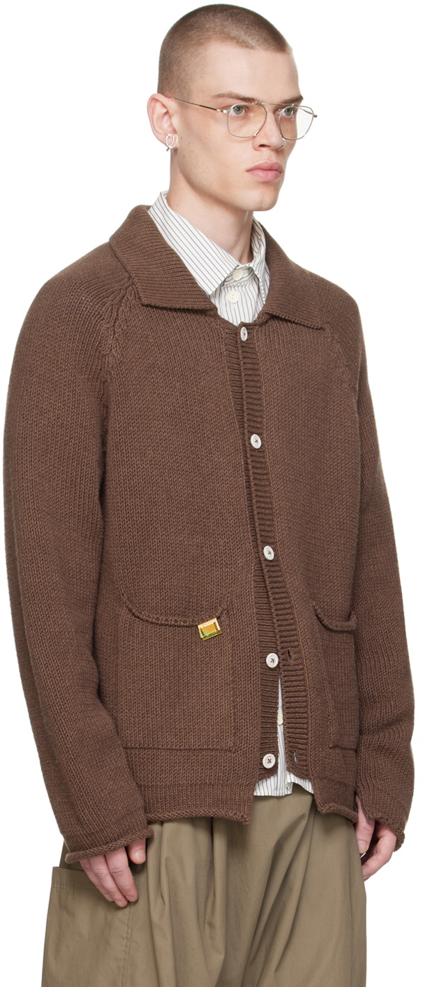 XENIA TELUNTS Brown 'The Evening' Cardigan