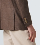 Kiton Prince of Wales check virgin wool blazer