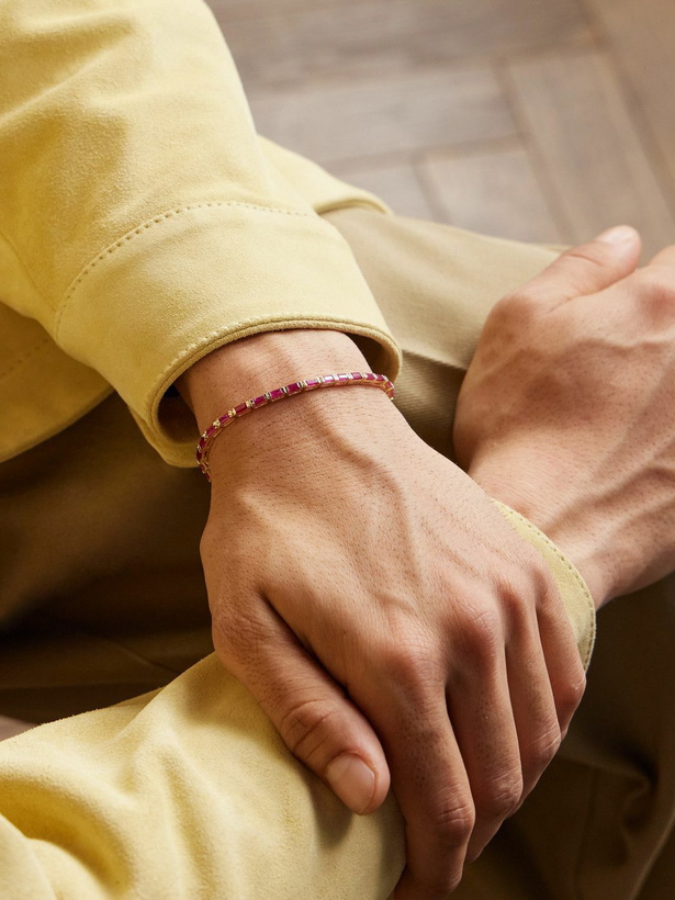 Photo: KOLOURS JEWELRY - Gold Ruby Bracelet - Red