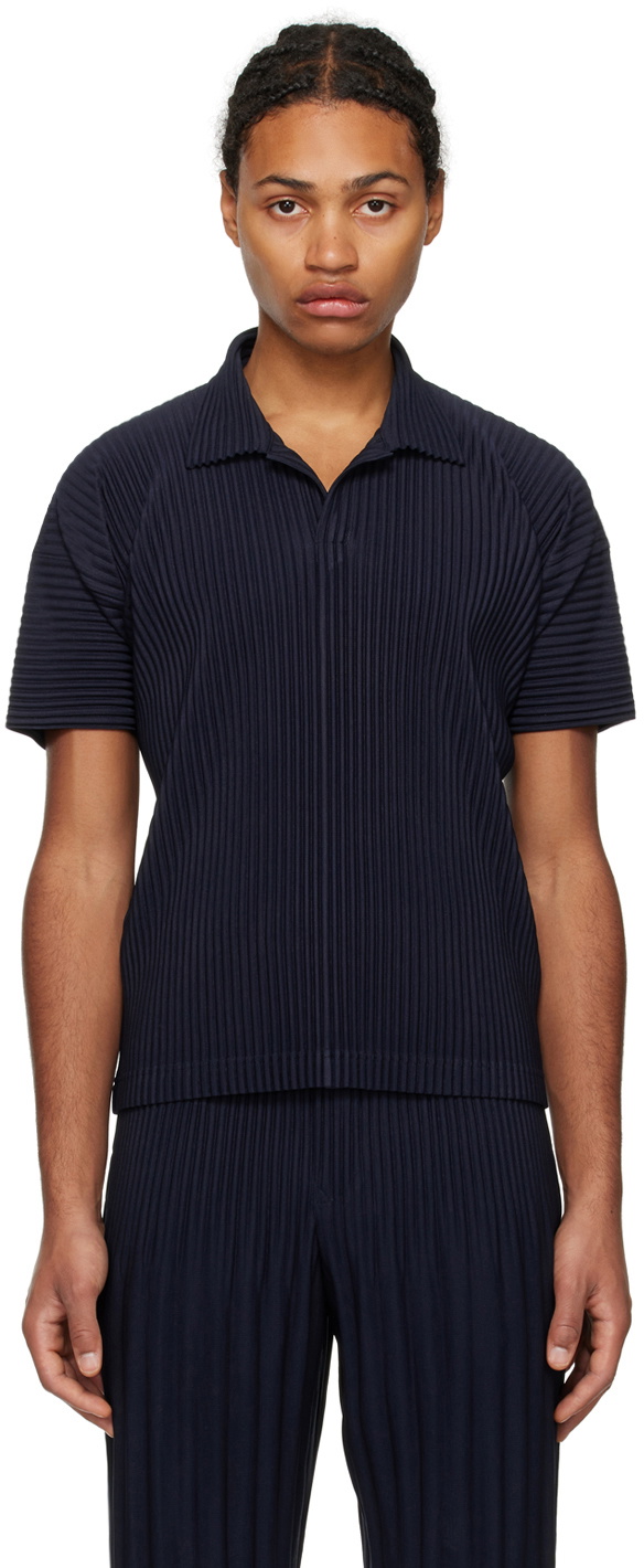 HOMME PLISSÉ ISSEY MIYAKE Navy Basics Polo