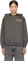 JieDa Brown Distressed Hoodie