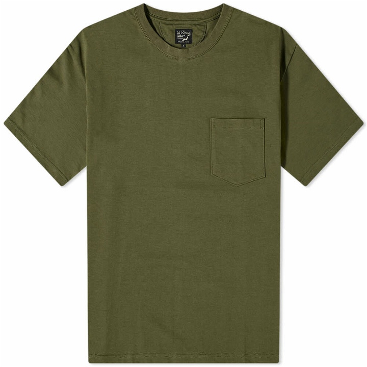 Photo: orSlow Men's Pocket T-Shirt in Army