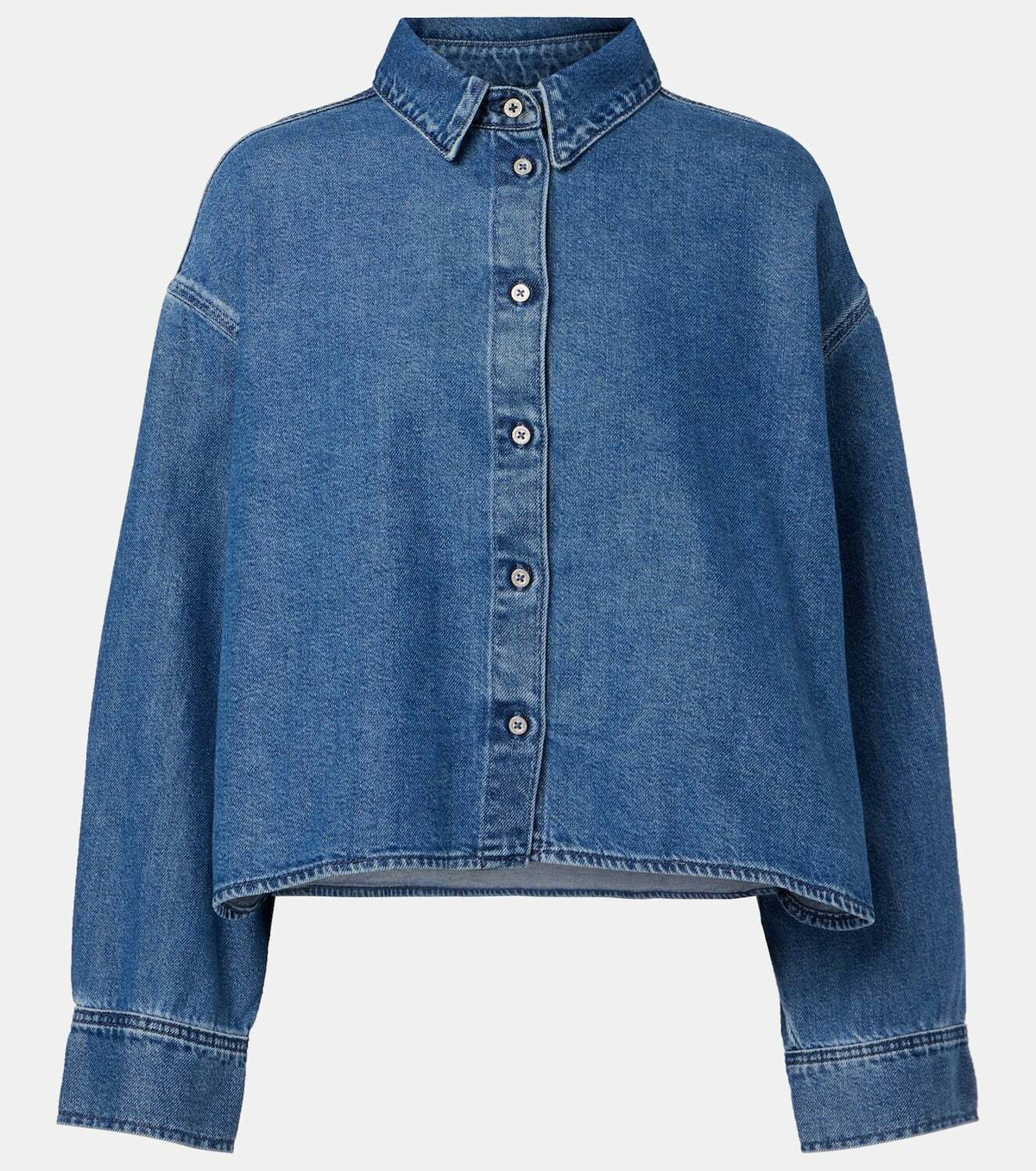7 For All Mankind Nina cropped denim shirt