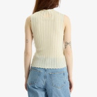 GUEST IN RESIDENCE Women's Rib Mockneck Shell in Cream